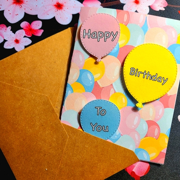 Colourful Balloons Birthday Card - Picture 2 of 3